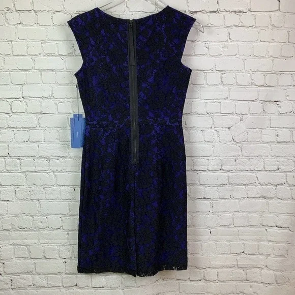 𝅺KOHL’S Simply Vera Blue/Purple & Black Lace Dress 2P - Picture 2 of 11